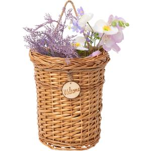 Woven Wicker Hanging Basket Door Hanging Basket Wall Decorations for Home Garden Farmhouse (original)