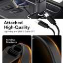 Retractable Car Charger, 4 in 1 Fast Car Phone Charger 66W, 2 Retractable Cables and USB Charging, Fathers Day for Gifts Dad Compatible with iPhone 14/13/12/11,USB Port for Galaxy S25/S24/S23,Pixel