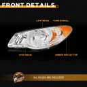 WEELMOTO Headlights for 2007-2009 Hyundai Elantra (NOT FIT HATCHBACK) Headlight Assembly Compatible with 2007 2008 2009 Hyundai Elantra (submodel: GLS, SE) Headlamp Replacement with Bulbs