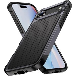 5 x Compatible for iPhone 17 Air Case 2025 6.5" Slim Matte TPU + PC Protective Shockproof Anti-Scratch Plastic Hard Cover Millitary-Grade for iPhone Air Phone Case Gray Black