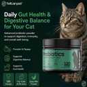 Cat Probiotic Powder for Digestive Balance & Gut Health Daily Pet Supplement with Pumpkin, Papaya & 6 Probiotic Strains Supports Gut Flora & Digestive Comfort 120 Scoops