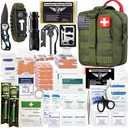 EVERLIT 250 Pieces Survival First Aid Kit IFAK EMT Molle Pouch Survival Kit Outdoor Gear Emergency Kits Trauma Bag for Camping Boat Hunting Hiking Home Car Earthquake and Adventures