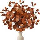Fall Decor Artificial Eucalyptus Stems 6Pack 35.4" Autumn Leaves Branches
Fall Floral Picks for Home Table Fireplace Mantel Indoor Farmhouse Thanksgiving Decorations