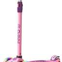 Dribbl 3-Wheel Kids Scooter - Lean-to-Steer Technology, Adjustable Height Handlebar, Wide Deck, Scooter for Boys & Girls Ages 3+, Child Safety Approved, Support Riders Up to 165 lbs, Purple and Pink