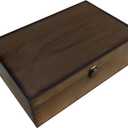 GUYTRENDz Stained Wooden Keepsake Box, Large Memory Box for Keepsakes, Decorative Storage Box for Memories, Jewelry, & Photos, Memorial Boxes for Men & Women