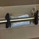 Single Curtain Rods 48-84 Inches,1 inch Heavy Duty Adjustable Window Drapery Rod, Modern Round Decorative Windows Curtains Rods, Brushed Gold