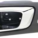 For Honda Pilot 2003-2008 Door Handle Driver and Passenger Side | Pair | Front | Interior | Dark Gray Bezel With Chrome Lever | With Door Lock Hole | All Submodels | Plastic | 72165S9VA01ZE, 72125S9VA