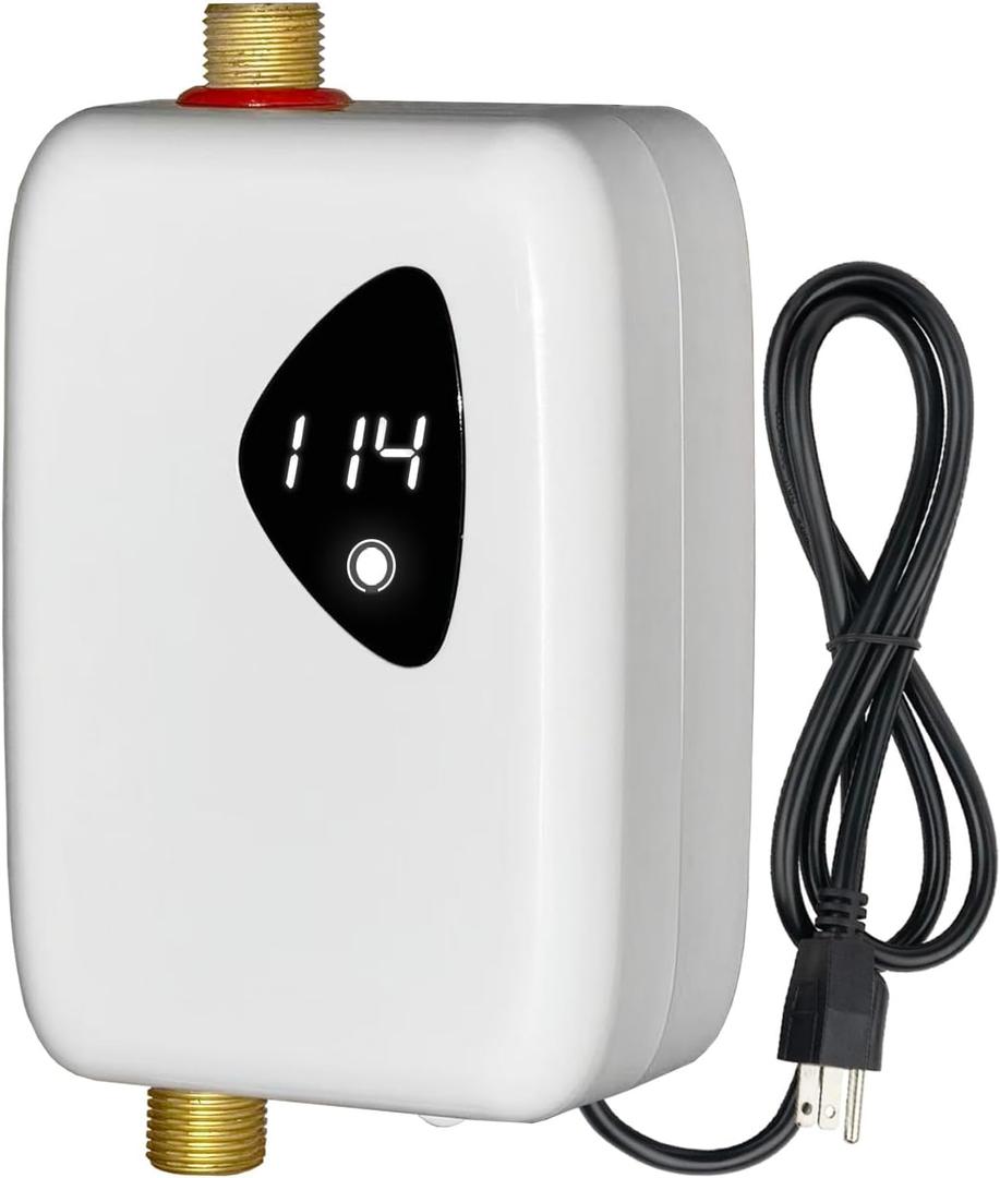 3000W 110V Tankless Water Heater Electric - Mini Water Heater for Single Sink