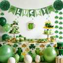 2 x St. Patrick's Day Decorations Kit with Lucky Banner, Hanging Swirls, Glitter Shamrock Garlands, Paper Pompoms for St. Patrick's Day Decor, Irish Themed Party Favor, Home, Office