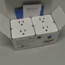 meross Smart Plug Mini, 15A & Reliable Wi-Fi, Support Apple HomeKit, Siri, Alexa, Echo, Google Assistant and Nest Hub, App Control, Timer, No Hub Needed, 2.4G WiFi Only, 4 Pack