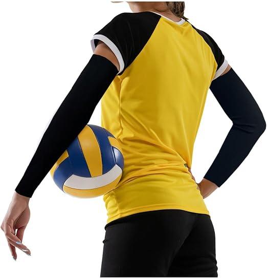 Volleyball Arm Sleeves Kids 5XS-2XL - Breathable Arm Sleeve Youth Men Women for Football Baseball Compression M
