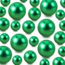 150Pieces Floating NO Hole Pearls for Centerpiece Glass Vases,Floating Green Pearls Beads for Tall Vase Filler Floatings Candles for Wedding Table Decor