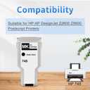 745 Ink Cartridge Replacement for HP745 F9K05A for HP 745 Matte Black for HP DesignJet Z2600 Z5600 Postscript Printers (300ML - Matte Black)