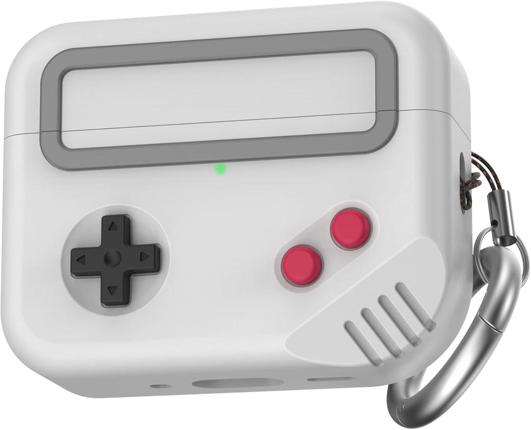 for AirPods Pro 3 Case - 2025 Silicone Game Console Design Case for Apple AirPods Pro 3rd Generation, Cute Airpod Pro 3 Cover for Men/Women (Light Grey)