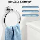 SetSail Towel Holder for Bathroom Wall Stainless Steel Hand Towel Ring Heavy Duty Towel Hanger for Bathroom, Mirror Silver