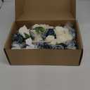 Ling's moment Dusty Blue Wedding Table Centerpieces Mini Bridesmaid Bouquets Set of 6 Light Blue Rose Bouquets Pre-Made Floral Wedding Centerpieces for Reception Decor (Dusty Blue)