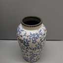 Vintage Blue and White Vase Porcelain Flower Vase Ceramic for Home Decor Rustic 9.7" H (Large)