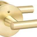 goldenwarm 1 Pack Gold Door Handles Interior, Brushed Gold Privacy Lever Door Handle, Heavy Duty Interior Bedroom Door Lever Pack, Door Handles for Bathroom