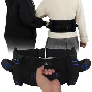 Gait Belt Transfer Belt for Seniors, Gate Belt for Elderly Lift Belts for Physical Therapy with Quick Release Anti-Slip Function Standing Aids & Support for Elderly Handicap Patient Care (5 Handles)
