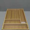 Juvale Bamboo Silverware Drawer Organizer with 6 Slots, Wooden Cutlery Tray Holder for Kitchen, Flatware, Utensils, 14.5 x 10.25 x 1.75 In - Silverware Organizer