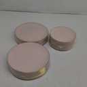 PULOTE 100PCS Pink Plastic Plates - Heavy Duty Pink and Gold Disposable Plates for Party, Wedding & Mother’s Day, Include 50 Dinner Plates and 50 Dessert Plates