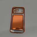 Meifigno Designed for iPhone 17 Pro Max Case Wallet (3-4 Cards & Cash), Built-in Mirror & Kickstand, Surround Raised Lens Protection, for 17 Pro Max Case with Card Holder for Women (6.9"), Orange