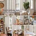 Lajode Plaid Patterned Curtains Thermal Insulated - 96 Inches Extra Long Total Linen Blackout Curtains for Living Room, Boho Drapery for Farmhouse Bedroom 52x96 Inch 2 Panels, Dark Grey