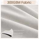 100% Blackout Curtains for Bedroom 84 Inches Long 2 Panels Faux Linen Curtains Black Out Thermal Insulated Summer Window Drapes Natural Pleated Look Back Tab Hook Belt Rod Pocket Ivory Beige 52x84