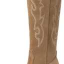 DREAM PAIRS Cowgirl Boots Women Knee High Cowboy Boots
