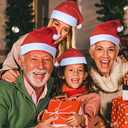 MNKXL Santa Hats Bulk for Adults,Christmas Hats Plus Size,Mens Womens Thickened Red Santa Claus Hat for Xmas Party