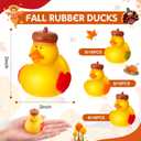 Deekin 24 Pcs Fall Rubber Ducks Acorn 2 Inch Thanksgiving Rubber Autumn Fall Themed Party Favors Bathtub Float Squeak Duck