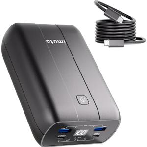 imuto 100w Power Bank, 20000mAh 4-Output Laptop Portable Charger,Fast Charging USB C PD3.0 External Battery Pack for Laptop MacBook Dell XPS iPad Tablet Steam Deck iPhone 16 15 14 Pro Samsung S22 etc