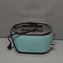 Mueller Retro Toaster 2 Slice with 7 Browning Levels and 3 Functions: Reheat, Defrost & Cancel, Stainless Steel Features, Removable Crumb Tray, Under Base Cord Storage, Turquoise