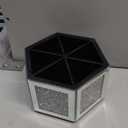 Rotatable Multifunctional Jewelry Utensil Holder Hexagon Jewelry Make up Organizer Cups Crush Diamond Mirror Decor, brush/office pen cup holder Eyeliners Display Case for Vanity