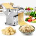WICHEMI Electric Pasta Maker Machine Pasta Dough Spaghetti Roller Noodle Pressing Machine Stainless Steel 135W for Home Family Use (1.5mm flat noodle+4mm flat noodle)