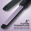Remington 1/2" Flat Iron, Hair Straightener with Anti-Static Technology, 15-Second Heat Up & 60 Minute Auto Shut Off, 30% Longer Ceramic Floating Plates, Titanium + Ceramic Coating