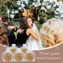 Hushee 50 Sets Wedding Favors for Guests Cheers to Love Round Cork Coasters Bulk with Thank You Cards and Bags for Wedding Party Favors Souvenirs Supplies Decoration (Classic)