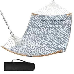 SUNCREAT Tree Hammocks for Outside, Portable Hammocks with Carrying Bag, Gray Pattern