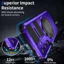 for Samsung Galaxy S25 Case Compatible Wireless Charging Magnetic,with 1 Screen Protector,for S25 Phone Case Built-in 360Kickstand Ring Military Grade Shockproof Heavy Duty Protection Purple