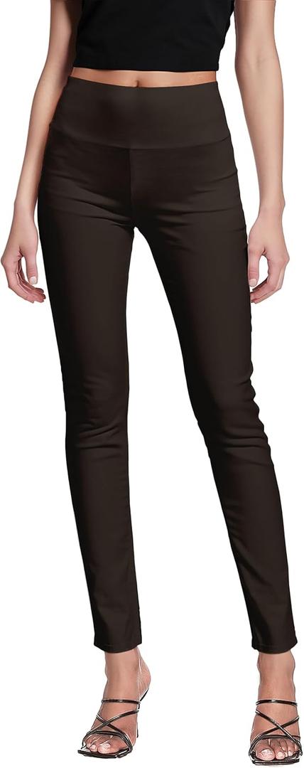 Hybrid & Company Super Comfy Stretch with Full Elastic Waist Pull On Millennium Twill Pant (Small, Brown)