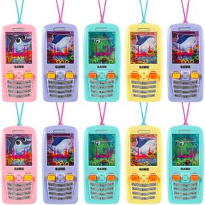 Gejoy 8 Pieces Handheld Water Ring Games Kids Party Favors Cellphone Water Ring Toss Game Goodie Bags Stuffers Party Favors for Kids Teenager Birthday Contest Prize(Stylish)