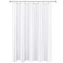 Biscaynebay Fabric Shower Curtain or Liner 72" X 72", White Water Repellent Damask Stripes Bathroom Curtains Machine Washable