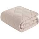 NTBAY Down Alternative Toddler Comforter, Lightweight and Warm Solid Color Baby Crib Quilted Blanket, 39x47 inches, Taupe