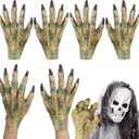 Panitay 2 Pairs Halloween Monster Gloves Costume Zombie Hands Cosplay Party Props Halloween Hand for Men Women