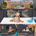 URPOWER Hard Bottom Dog Car Seat Cover for Pets 100% Waterproof Seat Cover Hammock 600D Heavy Duty Scratch Proof Nonslip Durable Soft Back Seat Covers for Cars Trucks and SUVs