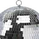 12" Disco Ball Mirror Ball Disco Party Decoration Stage Light Dj Light Effect Home Business Christmas Display Decoration Silver