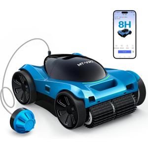 MT-VIKI H8 Cordless Robotic Pool Cleaner, Pool Vacuum Robot with 480 Min Runtime, Wall & Waterline Cleaning, App & Remote Control