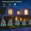 Upgraded 6-Pack 120 LED Solar Christmas Garden Stake Lights, Outdoor Waterproof Solar Xmas Tree Yard Stake Christmas Pathway Lights for Christmas Decorations Garden Yard Lawn Pathway (8 Modes)