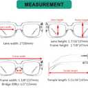 Eyekepper 4 Pack Stylish Reading Glasses Women - Oversized Square Readers Transparent +3.00