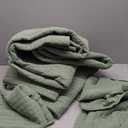 King Quilt-Sage Green Cotton Waffle Weave 3 Piece Set